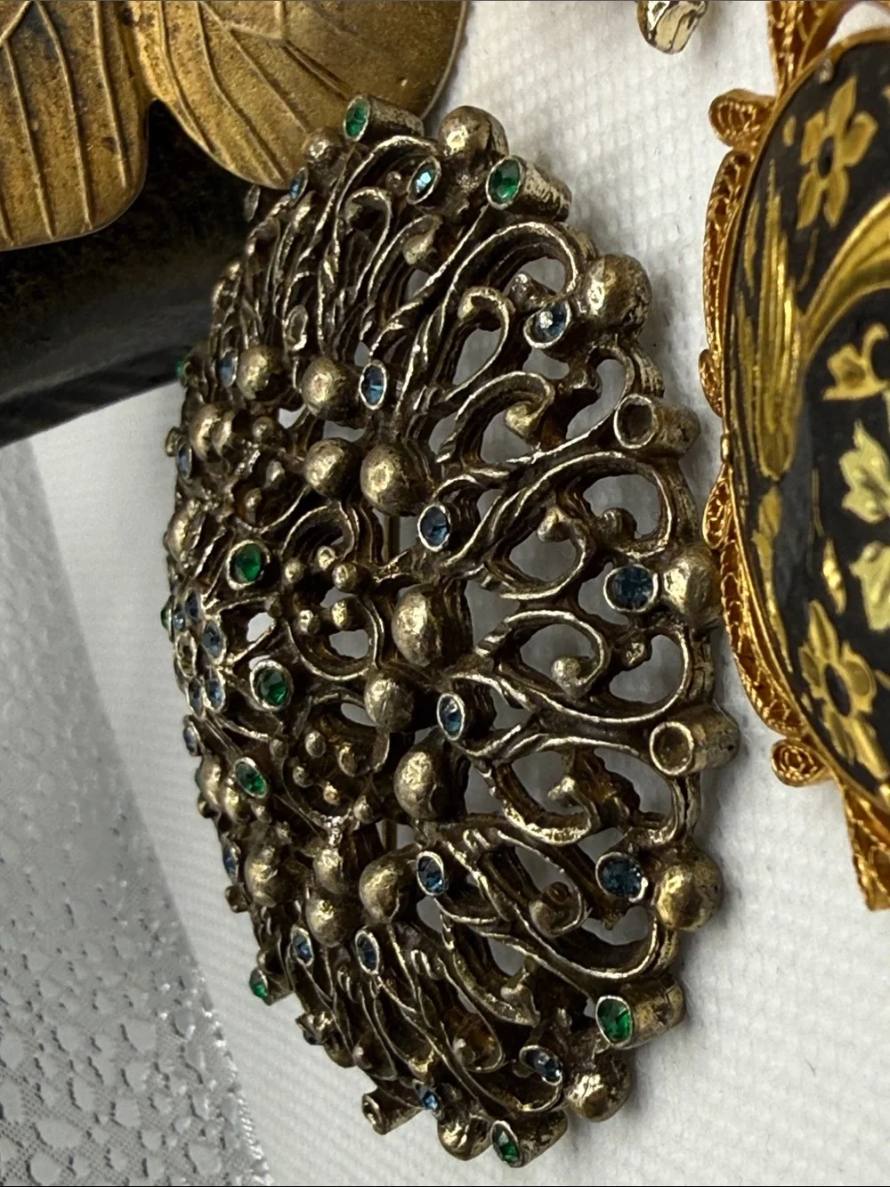 Vintage lux brooch pin rehab wear art harvest rare pieces high potential